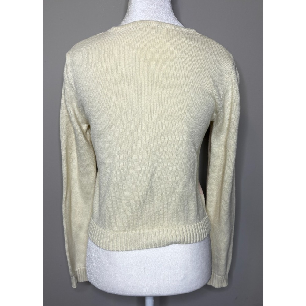John Galt Brandy Melville Argyle Cardigan Sweater Preppy Light Blue Pink Sz XS/S - Picture 3 of 8